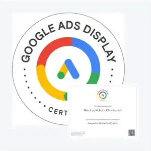 Certification Google Ads Display de Nicolas Peter